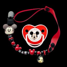 Baby feeding pacifier & with chain clip suitable for baby weaning Personalized customized chain clip Baby prince/princess