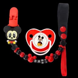 Baby feeding pacifier & with chain clip suitable for baby weaning Personalized customized chain clip Baby prince/princess