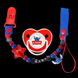Baby feeding pacifier & with chain clip suitable for baby weaning Personalized customized chain clip Baby prince/princess