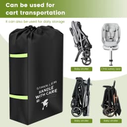 Baby Stroller Universal Dust Bag Large Capacity Gate Check Stroller Bag with Hand Straps Oxford Cloth Stroller Bag for Airplane