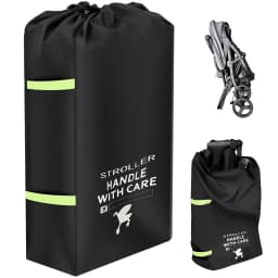 Baby Stroller Universal Dust Bag Large Capacity Gate Check Stroller Bag with Hand Straps Oxford Cloth Stroller Bag for Airplane