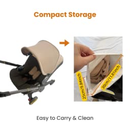 For Doona+,Doona I Car Seat Stroller Replacement Set - Khaki Canopy+2 Shoulder Pads, Skin-Friendly Fabric, Snug Fit