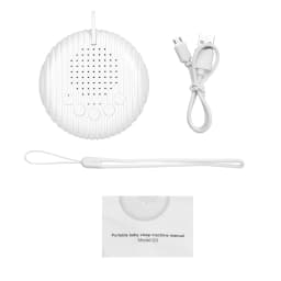 White Noise Sound Machine Portable Baby Sleep Machine 10 Soothing Sounds Volume Adjustable Built-in Rechargeable Battery USB