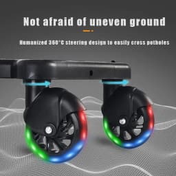 Universal Stroller Board Universal Buggy Board with Seat Strollers Step Board Adapter Outdoor Kiddy Boards with LED Wheels Holds Up 55lbs Kids