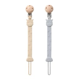 2pcs Baby Silicone Pacifier Chains， Cartoon Giraffe Shaped Silicone Baby Pacifier Chain ， For Newborn Mothers As Gifts