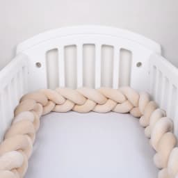  1M/2M/3M/4M Knot Braid Baby Bed Bumper Infant Cradle Protector Plush Pillow Cushion Crib Anti-collision Room Decor