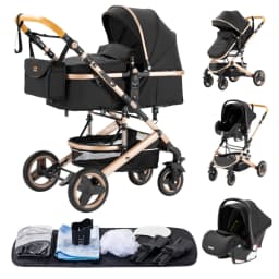 Baby Stroller 3 in 1 Easy Folding Multifunctional Stroller Travel Portable Baby Carriage Safety Seat EU Standard Free Shipping