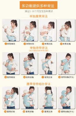 0-36M Ergonomic Baby Carrier Infant Kid Baby Hipseat Sling Save Effort Kangaroo Baby Wrap Carrier for Baby Travel