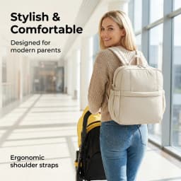 Soboba Large Capacity Diaper Backpack Multi-functional Nappy Changing Bag for Newborns Travel-Friendly Parenting Essentials