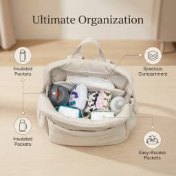 Soboba Large Capacity Diaper Backpack Multi-functional Nappy Changing Bag for Newborns Travel-Friendly Parenting Essentials