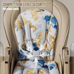 OWJHE 2-in-1 Baby High Chair & Rocker Convertible Feeding Chair W/Dual Trays & Cushions Foldable Sleep Seat for Newborn