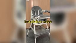 Baby High Chair 3 in 1, Foldable and Adjustable High Chair Babies with Removable Tray, Safety Belt, Footrest and Wheels