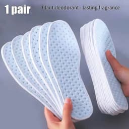 1Pair Bamboo Charcoal Antibacterial Shoes Insoles Plant Deodorant Running Sports Insole for Feet Thick Shock Absorbing Shoe Sole