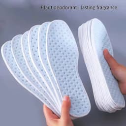 1Pair Bamboo Charcoal Antibacterial Shoes Insoles Plant Deodorant Running Sports Insole for Feet Thick Shock Absorbing Shoe Sole