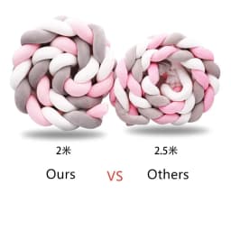 1M/2M/3M/4M Baby Crib Protector Bed Braid Knot Cushion for Infant Kids 3 Shares Toddler Baby Bed Bumpers In The Crib Newborn