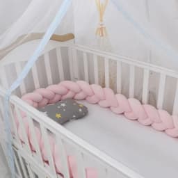 1M/2M/3M/4M Baby Crib Protector Bed Braid Knot Cushion for Infant Kids 3 Shares Toddler Baby Bed Bumpers In The Crib Newborn