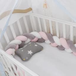 1M/2M/3M/4M Baby Crib Protector Bed Braid Knot Cushion for Infant Kids 3 Shares Toddler Baby Bed Bumpers In The Crib Newborn