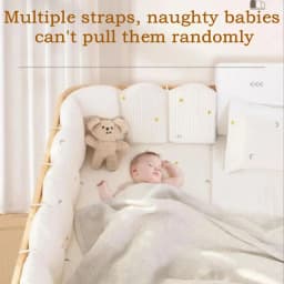 Multi-size Baby Crib Guard Rail Soft Padding,Infant Crib Bumper Liner Cartoon Print Cushioned Bed Fence Baby Bed Bumper