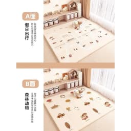 Baby Play Mat, Foldable & Waterproof Play Mats for Floor, Reversible Foam Playmat for Babies and Toddlers Infants, Crawling Mat