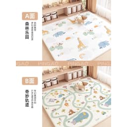 Baby Play Mat, Foldable & Waterproof Play Mats for Floor, Reversible Foam Playmat for Babies and Toddlers Infants, Crawling Mat