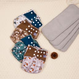 Elinfant waterproof baby cloth diaper with 4 absorbents mesh cloth inner os for 3-15kg washable eco-friendly pocket cloth nappy