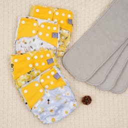 Elinfant waterproof baby cloth diaper with 4 absorbents mesh cloth inner os for 3-15kg washable eco-friendly pocket cloth nappy
