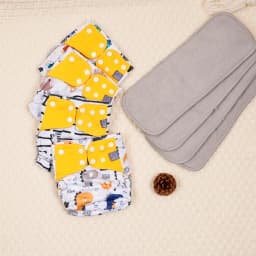 Elinfant waterproof baby cloth diaper with 4 absorbents mesh cloth inner os for 3-15kg washable eco-friendly pocket cloth nappy