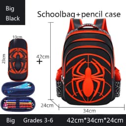 Spider Backpack+Pencil Case Set for Boys School Bag Elementary for Kids School Bag Cartoon Waterproof Primary Backpack