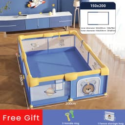 Infant Shining Children Playpen with Foam Protector Baby Playground Baby Safety Fence Kid Ball Pit Playpen for 0-6 Years Old Kid