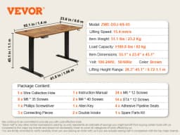 SucceBuy Electric Standing Desk Height Adjustable Standing Desk W/ Dual Protecting System High Load Capacity for Home Office