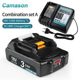 Camason 18V Battery For Makita Power Tools Replacement Accessories BL1860 BL1850 18 v Li-ion Rechargeable batteries Pack charger