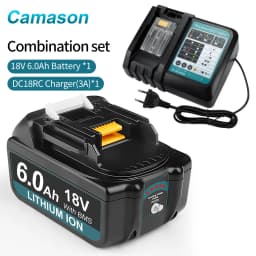 Camason 18V Battery For Makita Power Tools Replacement Accessories BL1860 BL1850 18 v Li-ion Rechargeable batteries Pack charger