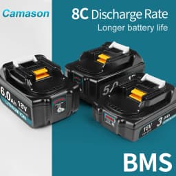 Camason 18V Battery For Makita Power Tools Replacement Accessories BL1860 BL1850 18 v Li-ion Rechargeable batteries Pack charger