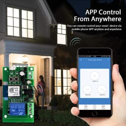 Tuya wifi Switch One Way Module 10A Rele Relay Controller DC/AC 7-32V 12V 24V 220V 110V Smart Life Jog Self-locking Relay Module