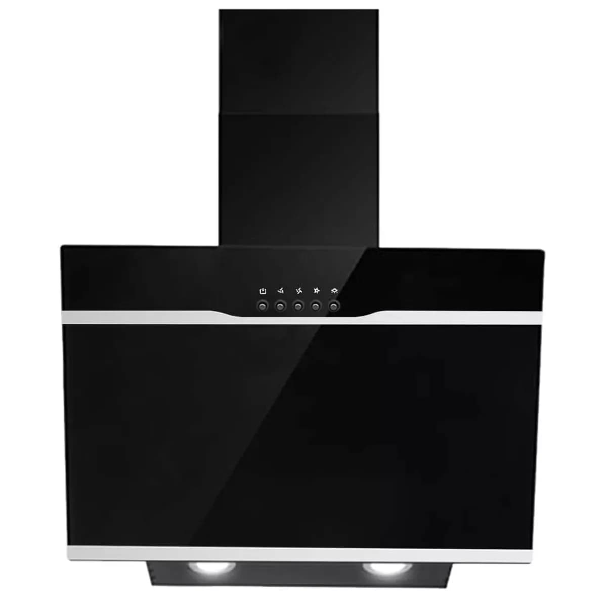 TopStrong Wall Mount 60 cm Stainless Steel Easy Clean Filters Black Extractor Hood YYWH4060