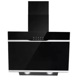 TopStrong Wall Mount 60 cm Stainless Steel Easy Clean Filters Black Extractor Hood YYWH4060