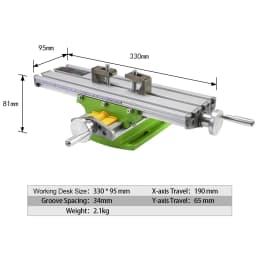 ALLSOME BG-6330 Compound Table Working Cross Slide Table Worktable for Milling Drilling Bench Multifunction Adjustable X-Y