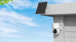 WONSDAR Built-in Battery WiFi PTZ Outdoor Wireless Solar IP Camera HD Video Surveillance Camera Long Time Standby ICSee