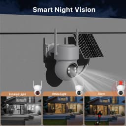 WONSDAR Built-in Battery WiFi PTZ Outdoor Wireless Solar IP Camera HD Video Surveillance Camera Long Time Standby ICSee