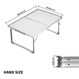 Small Folding Picnic Camping Table, Aluminium Lightweight Foldable Outdoor Garden Backyards BBQ Portable Table,60x40x26cm Table