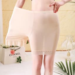 Women Seamless Underwear Soft Cotton Safety Short Pants Female Sexy Lace Black Boxers Women Plus Size Boyshort Panties