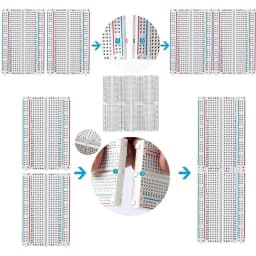 MB-102 Breadboard 400 830 Points Solderless PCB Bread Board Jumper Wire Cable Prototype Board DIY for Arduino Kit