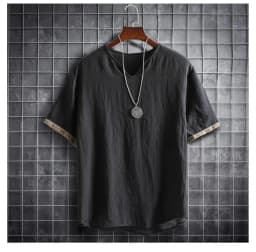 Plus Size M-5XL Summer Men's Short Sleeve Shirt Plain Color Korean Fashion Light Weight Hawaii Style Clothing