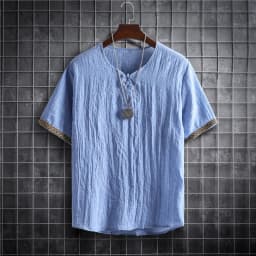 Plus Size M-5XL Summer Men's Short Sleeve Shirt Plain Color Korean Fashion Light Weight Hawaii Style Clothing