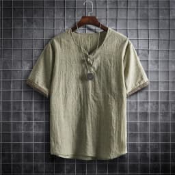Plus Size M-5XL Summer Men's Short Sleeve Shirt Plain Color Korean Fashion Light Weight Hawaii Style Clothing