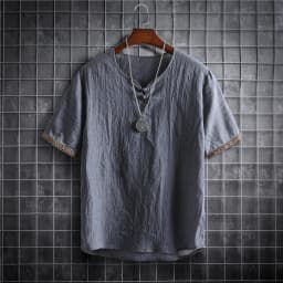 Plus Size M-5XL Summer Men's Short Sleeve Shirt Plain Color Korean Fashion Light Weight Hawaii Style Clothing