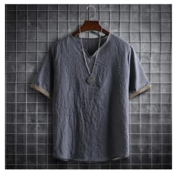 Plus Size M-5XL Summer Men's Short Sleeve Shirt Plain Color Korean Fashion Light Weight Hawaii Style Clothing