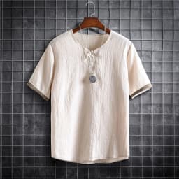 Plus Size M-5XL Summer Men's Short Sleeve Shirt Plain Color Korean Fashion Light Weight Hawaii Style Clothing