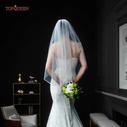 TOPQUEEN V30 Real Photos Long 3M Cathedral Bridal Veil White Ivory Wedding Tulle With Hair Comb for Women Marriage Banquet