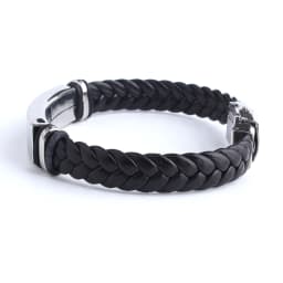 Punk SOS Custom Logo Name Engrave Text Leather Bangle & Bracelet Customize Stainless Steel Bracelets For Women Men ID Bracelet